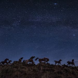 Milky Way above Wild Horse Monument