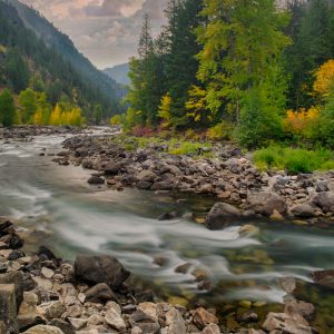 Wenatchee River in the Fall Print